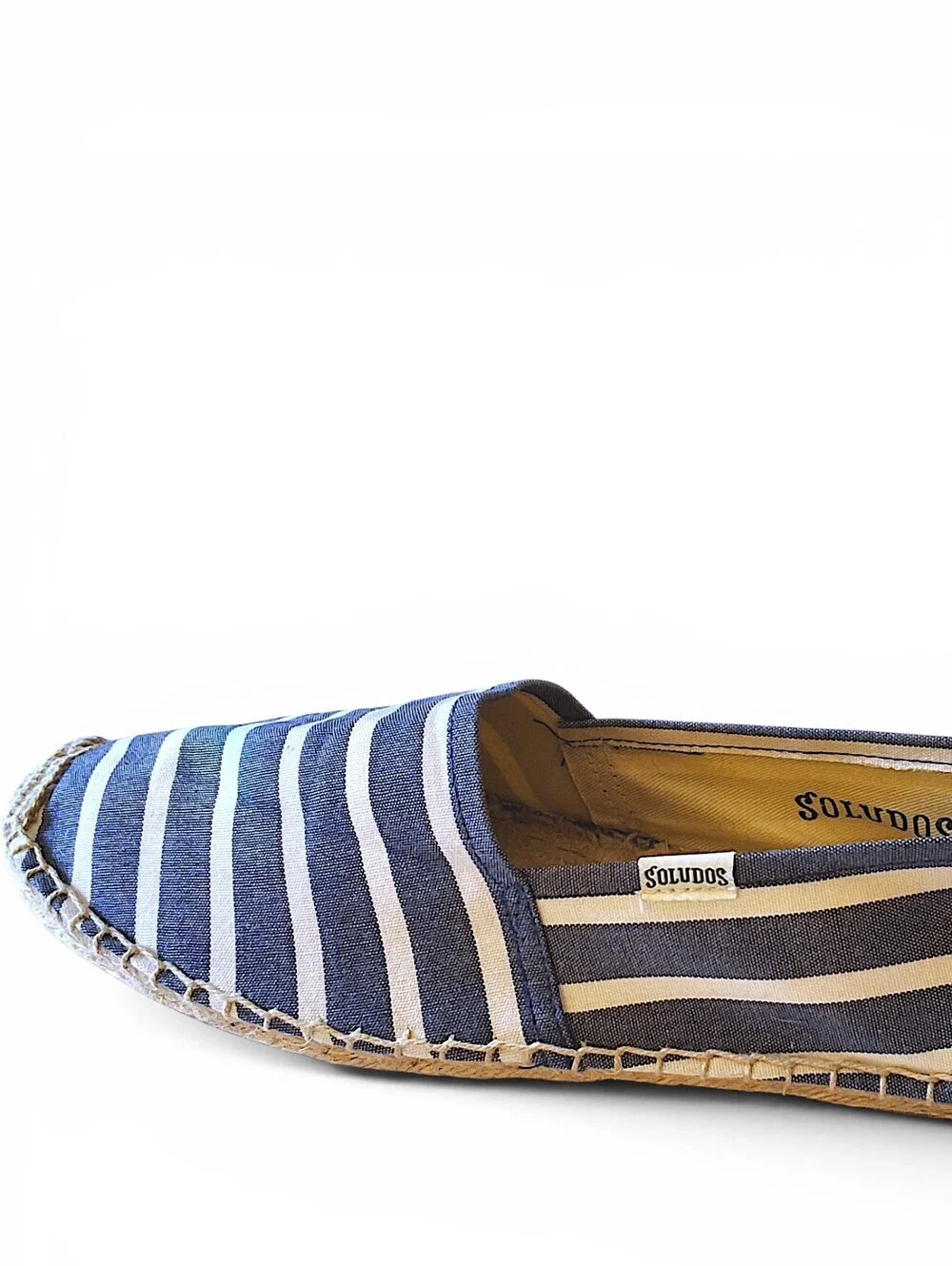 Soludos Striped Espadrilles Women’s Size 10 Blue White Slip On Flats
